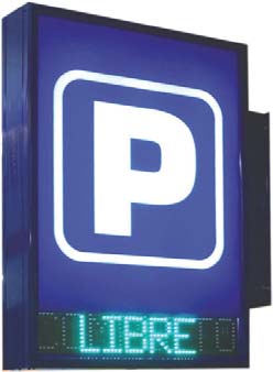 Cartel luminoso para señalización de parkings y accesos